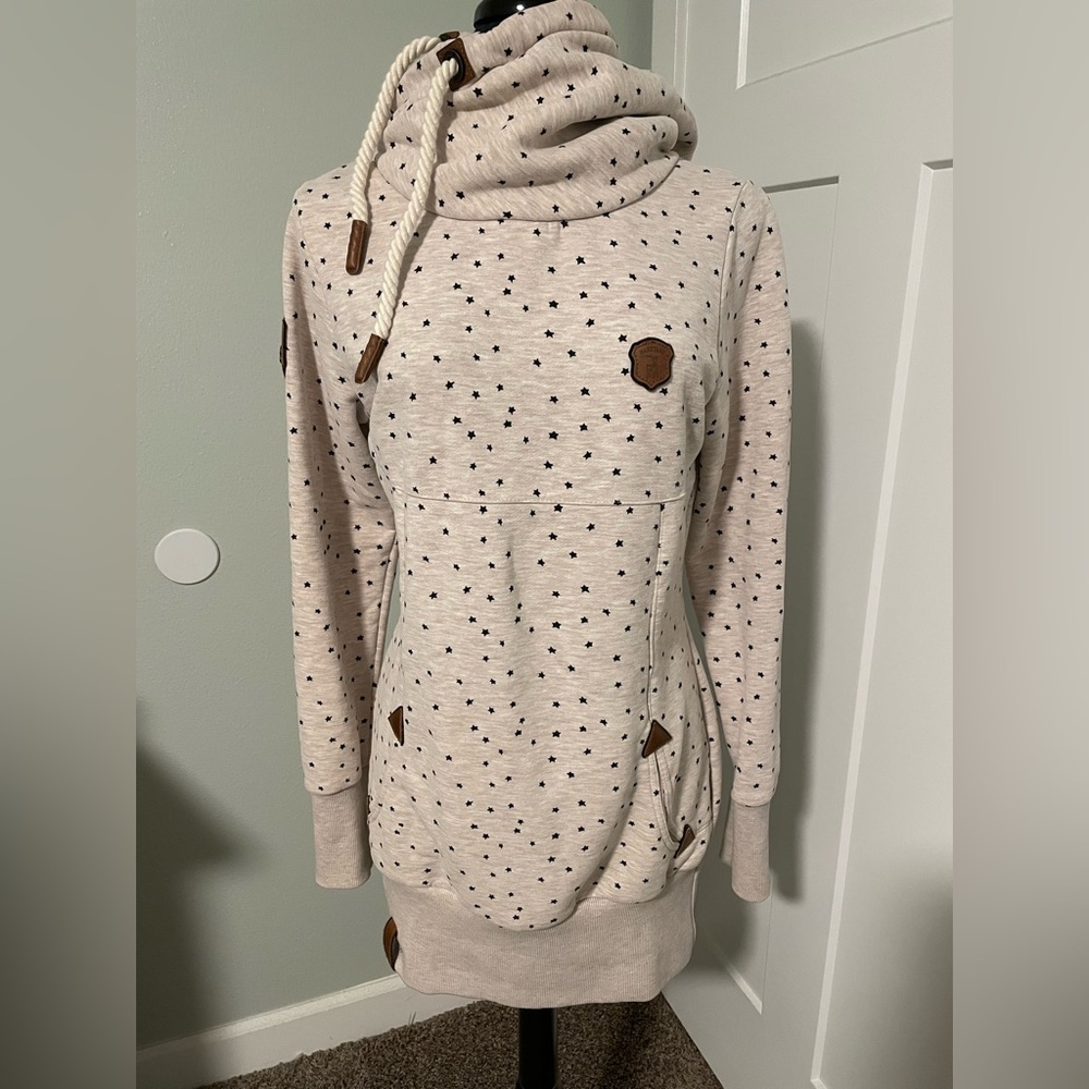 Naketano - Star high neck tunic sweatshirt